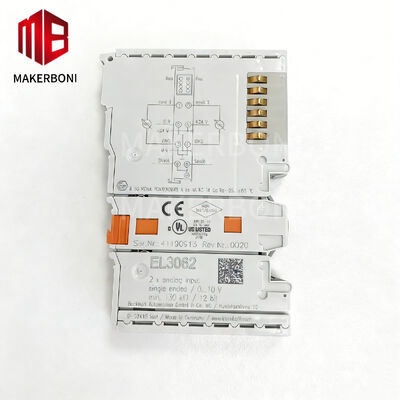 طرف إدخال تناظري Beckhoff EL3062 ثنائي القناة بنطاق 0-10 فولت ودقة 12 بت